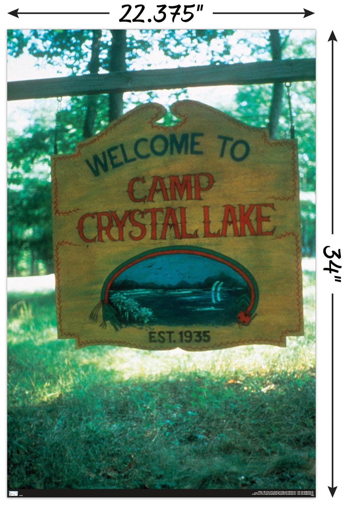 Amazon.com: Friday The 13th - Welcome To Camp Crystal Lake Wall